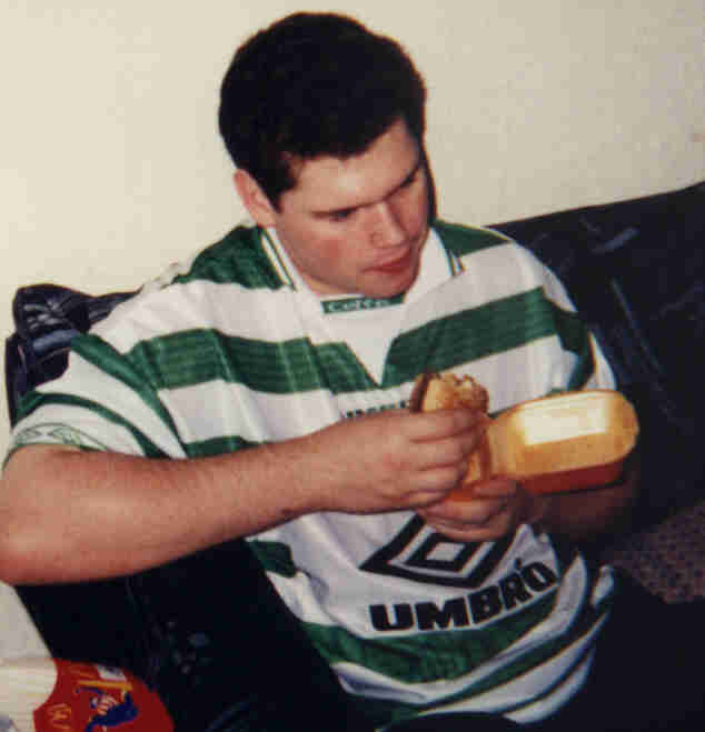 Bryan eating a big mac